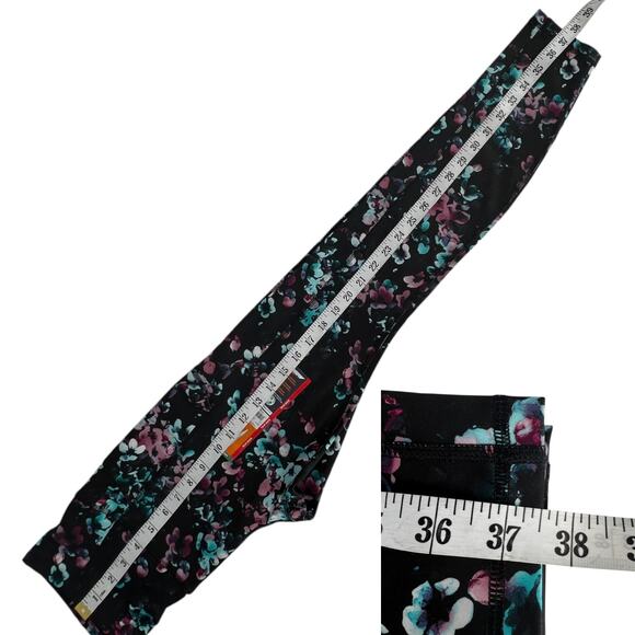 Avia Active Core Performance Legging Black Multi Watercolor Floral Small 4-6 - Picture 13 of 13